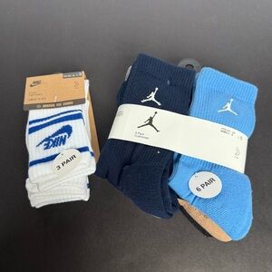 Boys Athletic Socks in Blue, White, and Navy - 2 sets of sizes